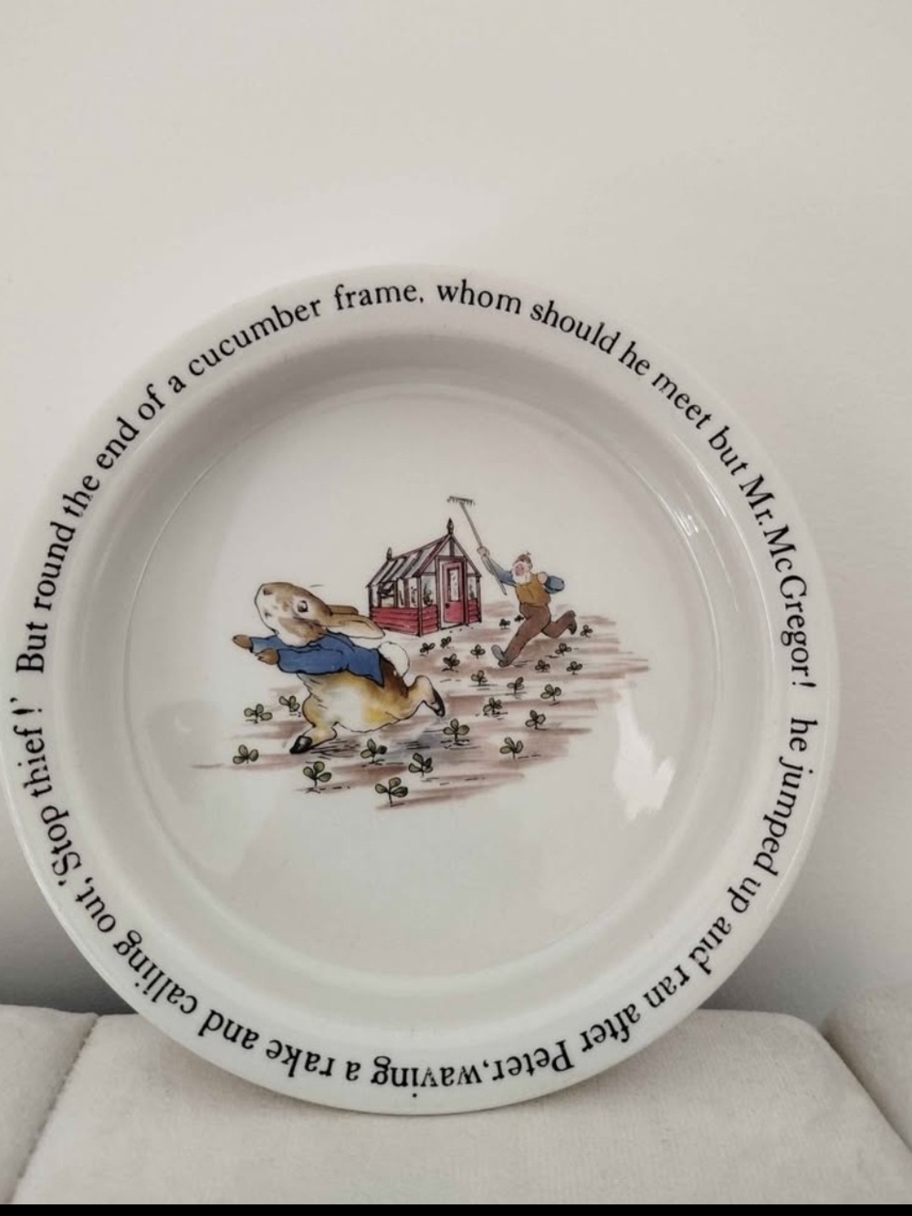 Porringer bawl vintage , beatrix potter , Wedgwood dish 1980's Peter Rabbit